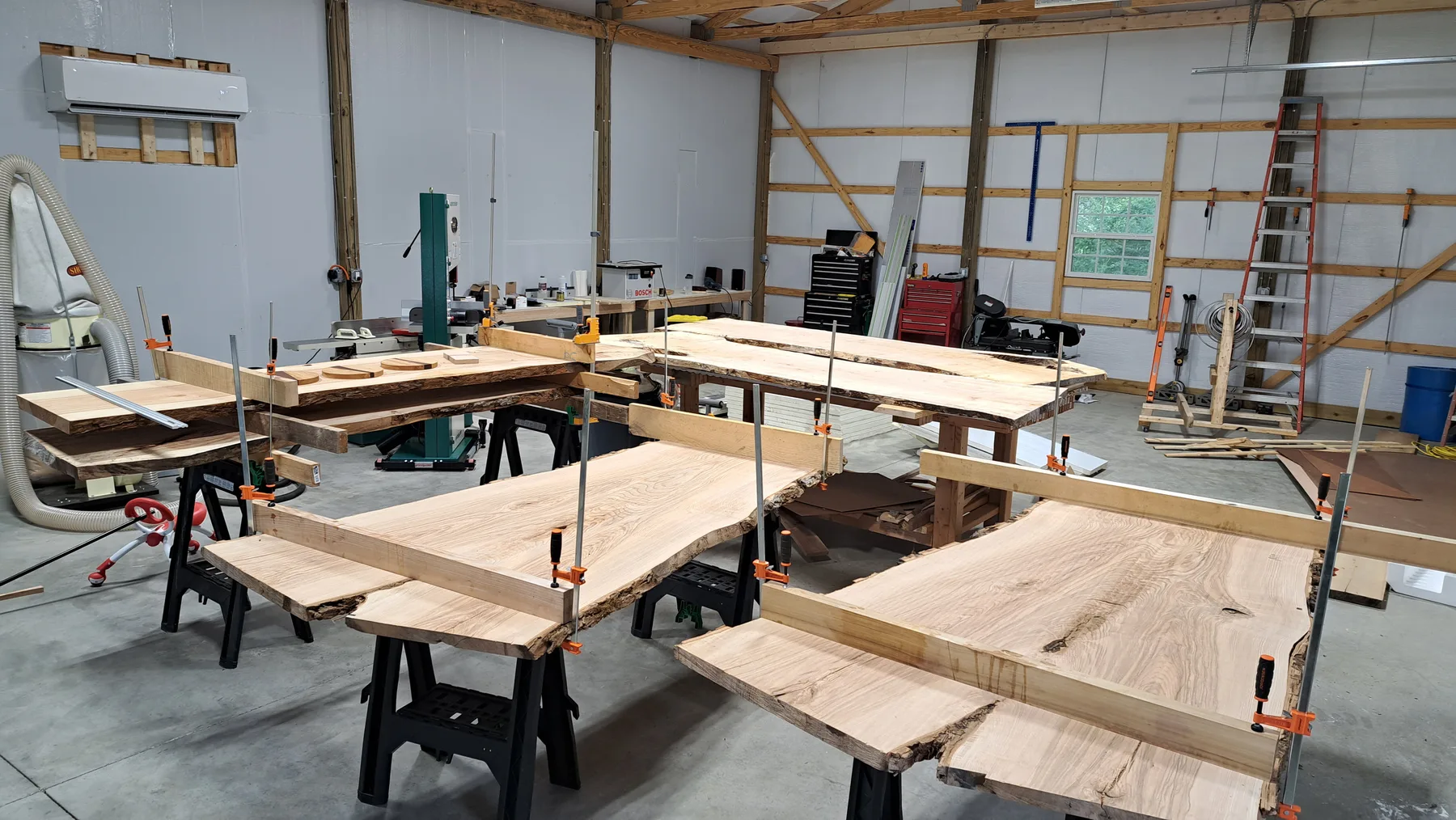Ash conference table from historic tree behind the build photo 1