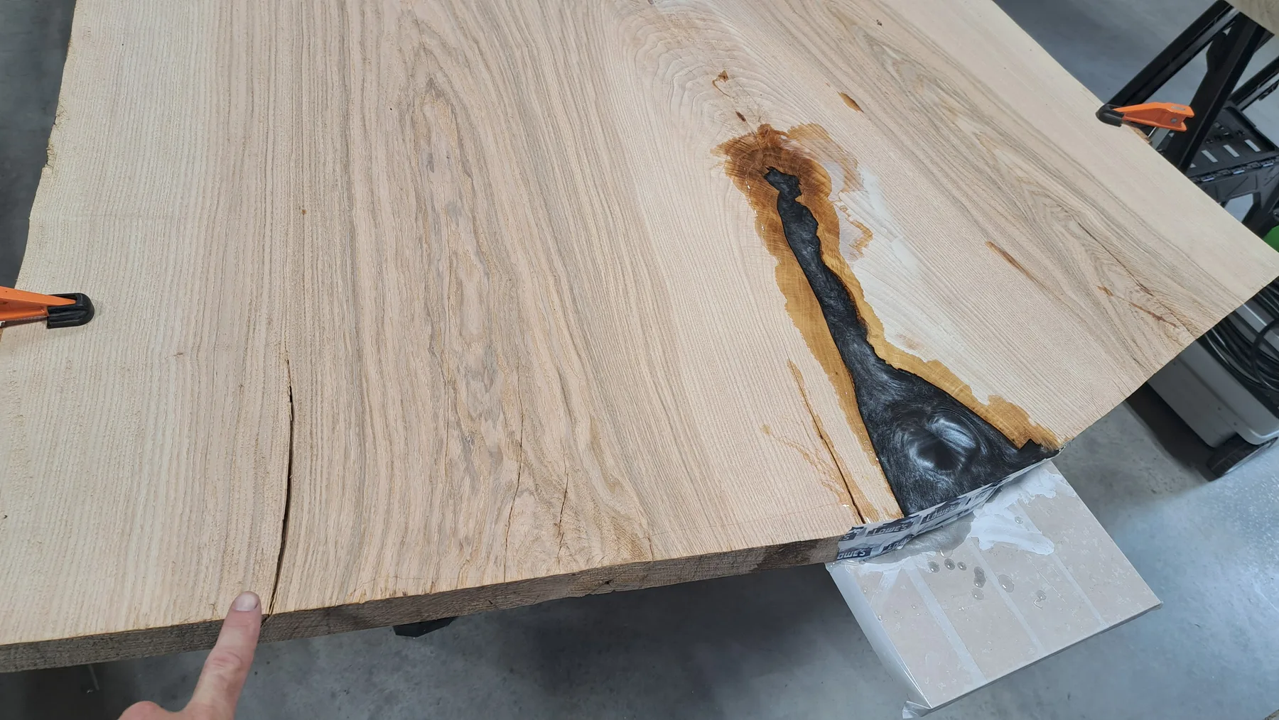 Ash conference table from historic tree behind the build photo 3