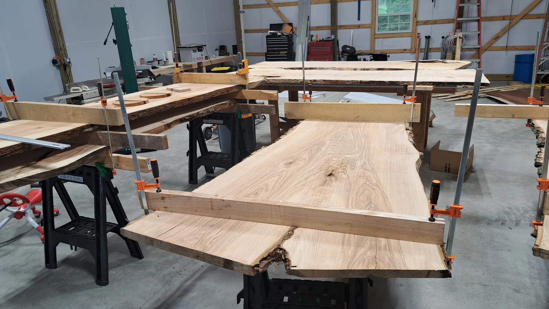 Ash dining table from historic tree behind the build photo 2