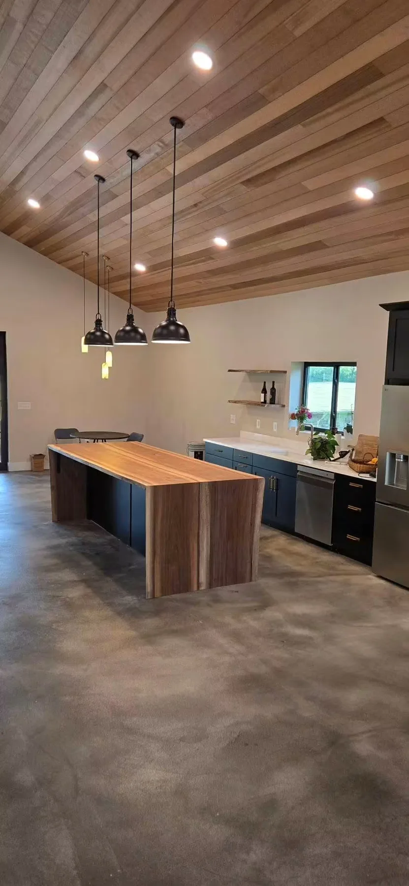 Black Walnut Waterfall Kitchen Island photo 4