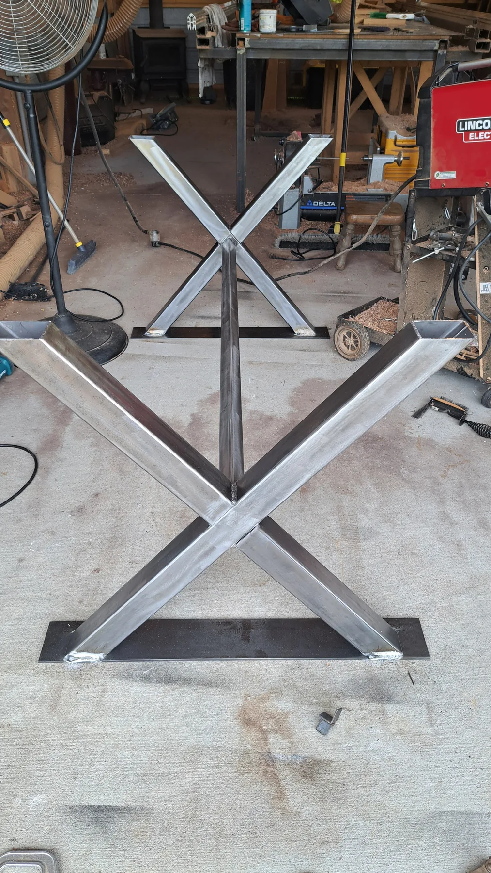 family walnut table from their tree behind the build photo 11