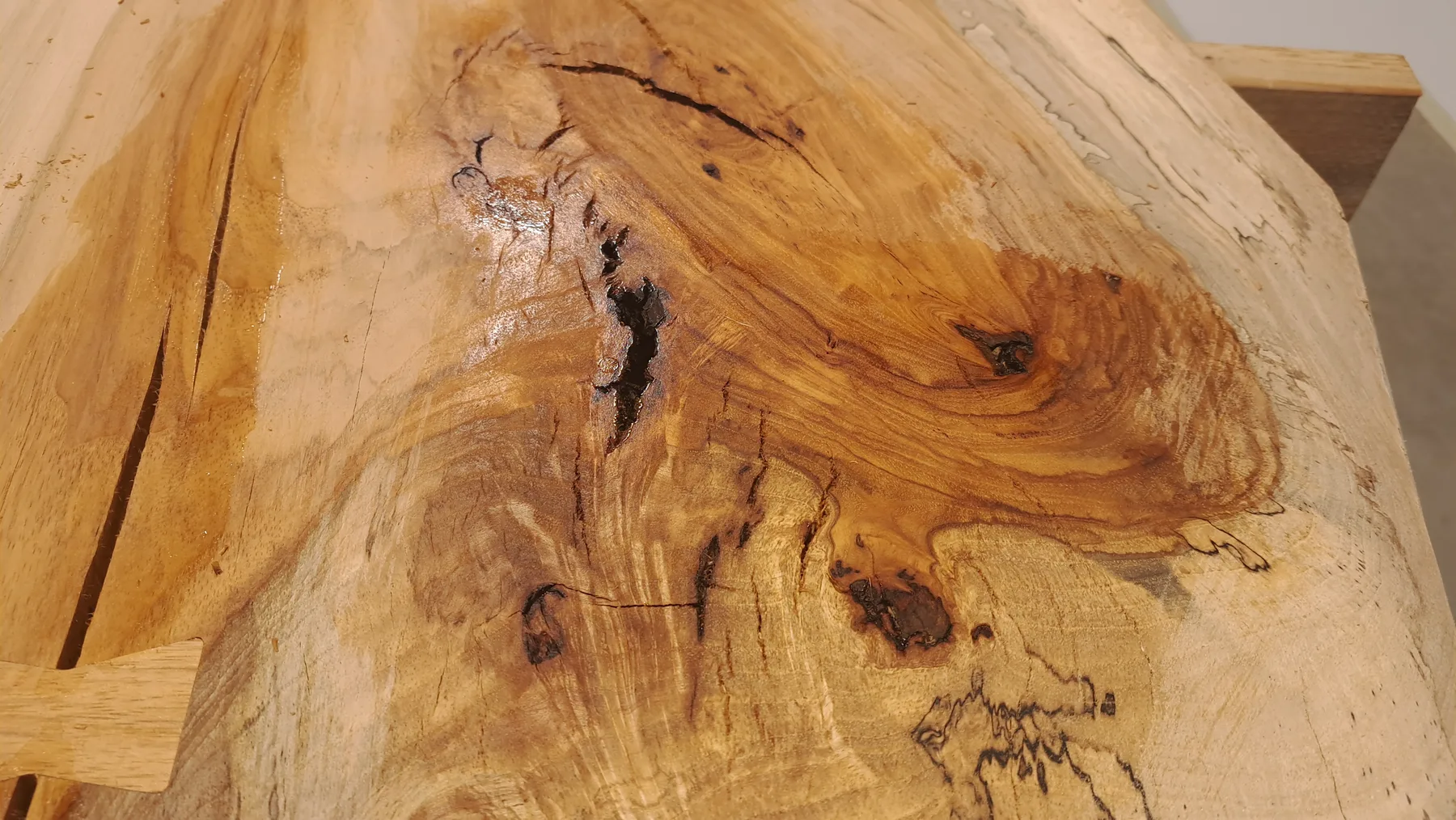 historic pecan dining table behind the build photo 7