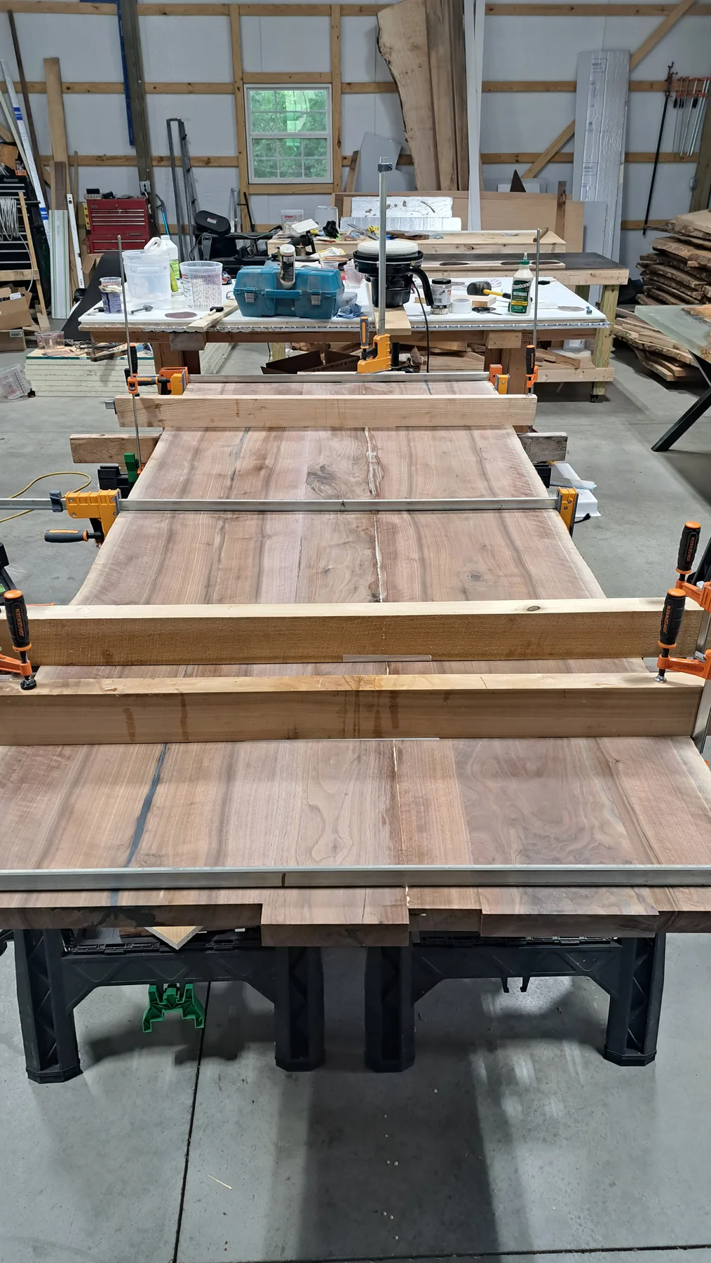 keystone walnut dining table behind the build photo 5