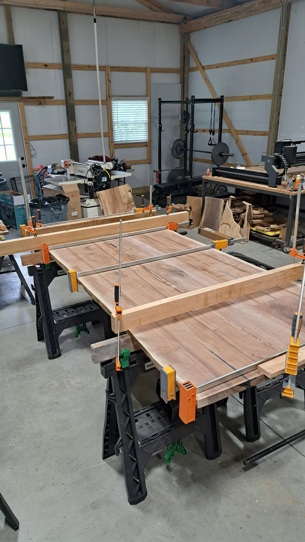 keystone walnut dining table behind the build photo 6