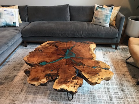 Black Epoxy River Dining Table photo 2