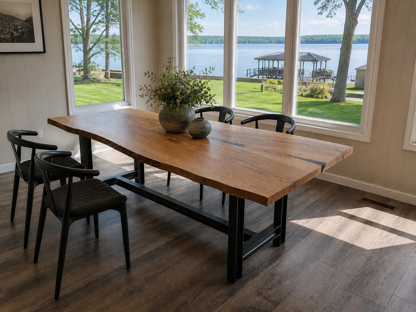 Pair of ash tables photo 2