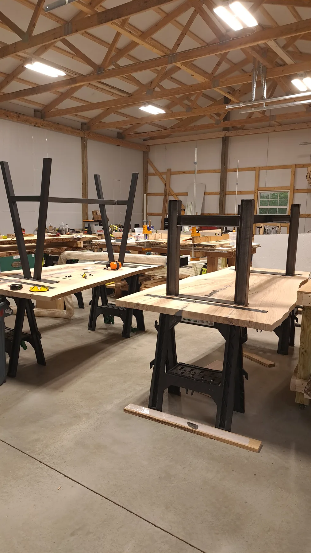 Pair of ash tables behind the build photo 9