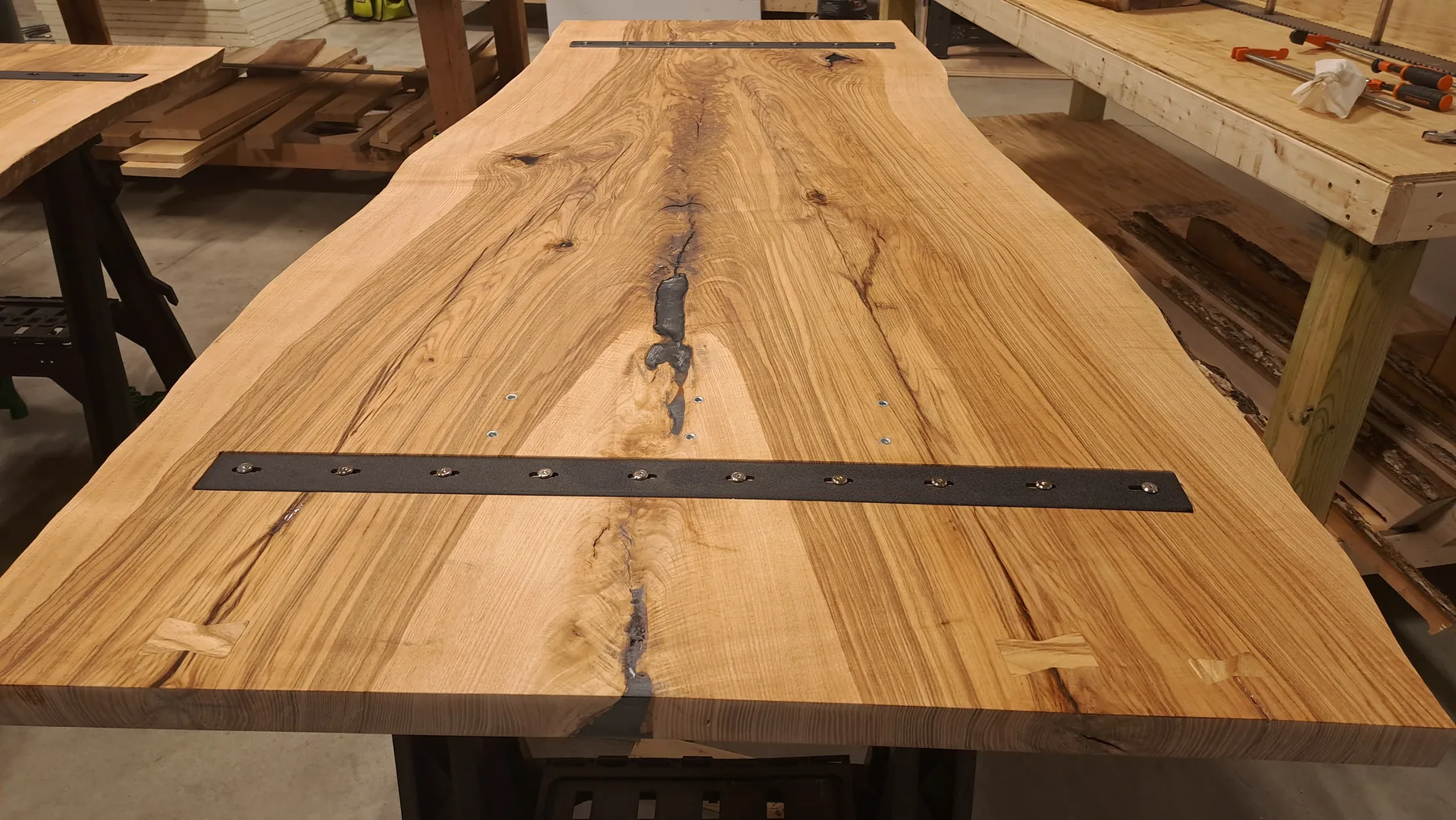 Pair of ash tables behind the build photo 10