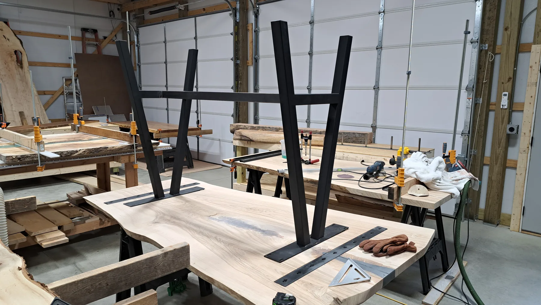 Pair of ash tables behind the build photo 5