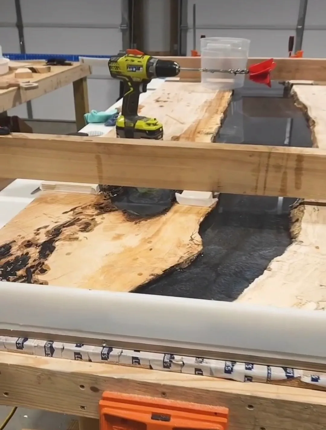 Resin River tables behind the build photo 9