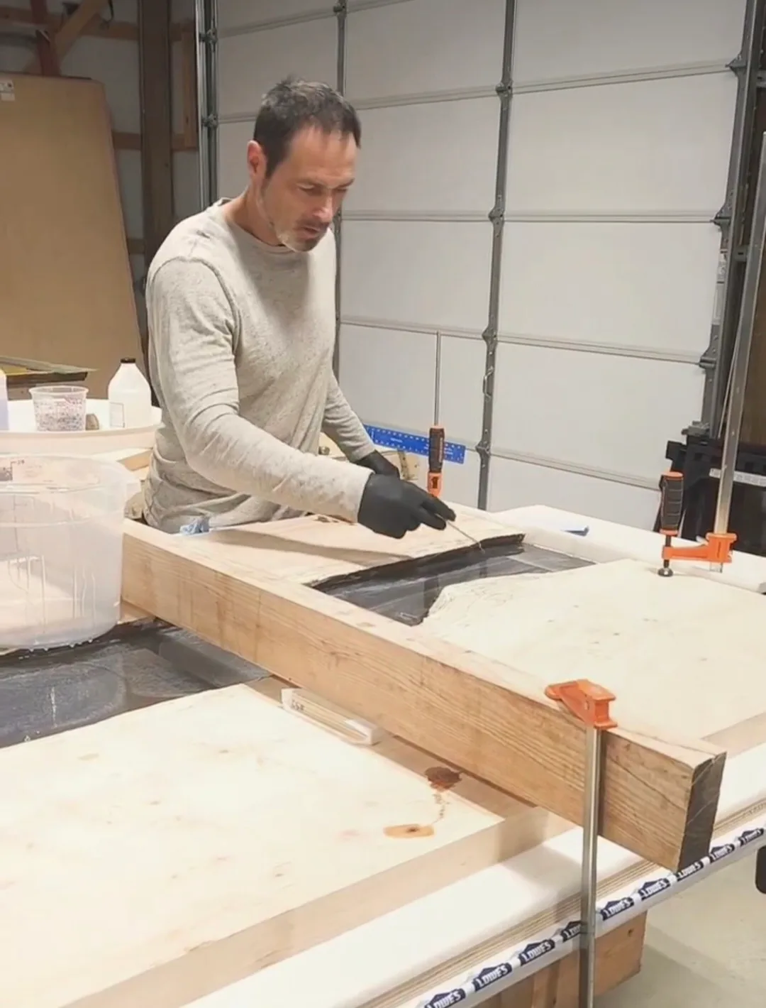 Resin River tables behind the build photo 10