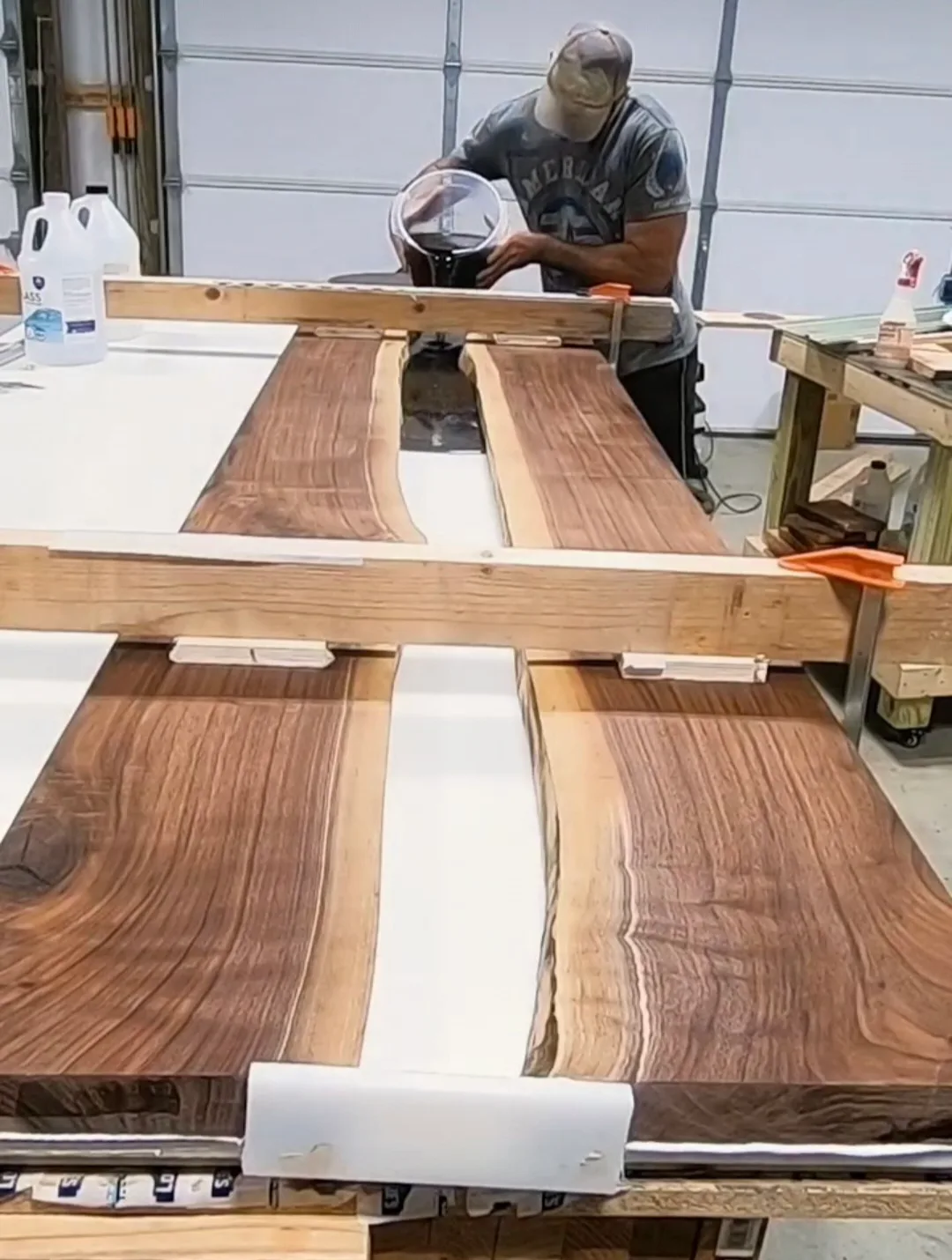 Resin River tables behind the build photo 3