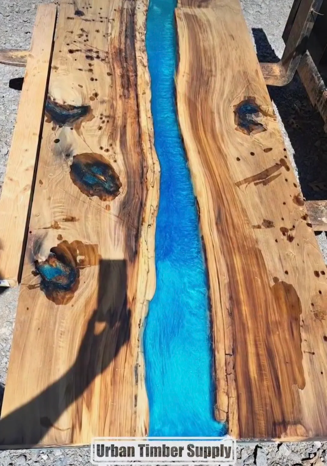 Resin River tables behind the build photo 6