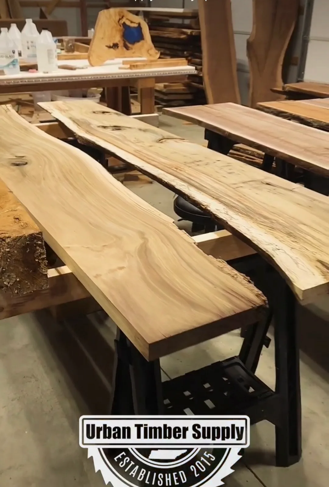 Resin River tables behind the build photo 7