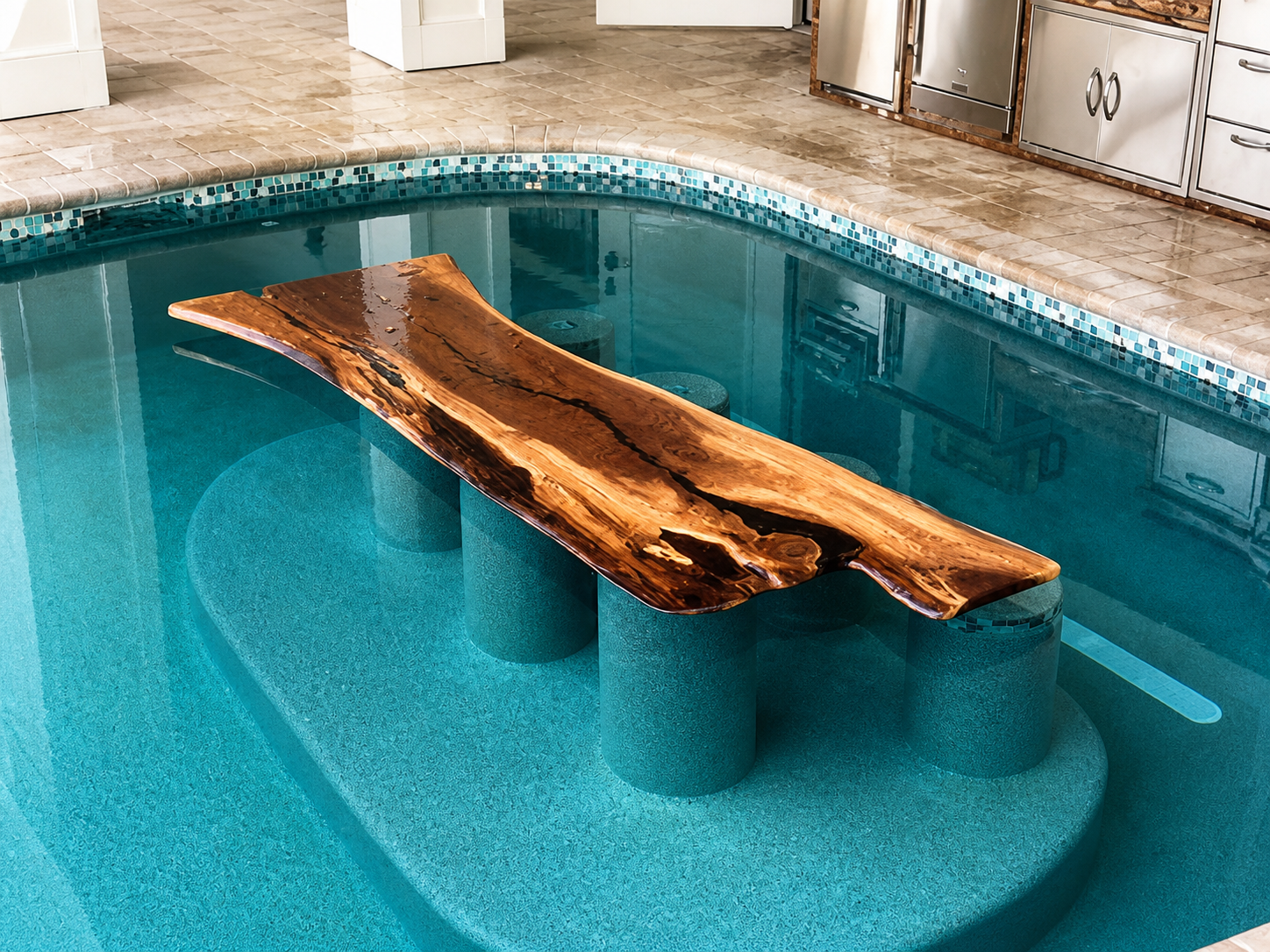 Black walnut swimming pool table